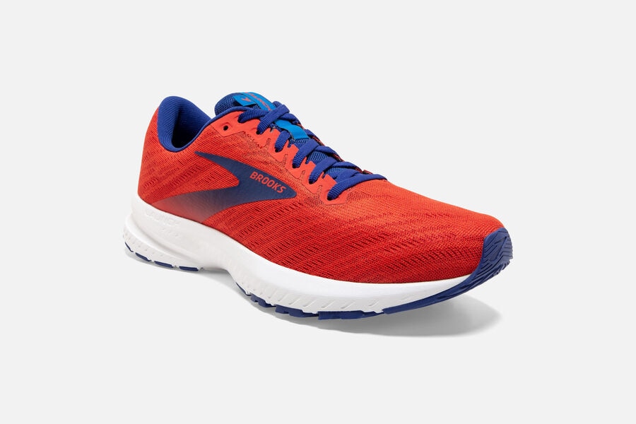 Brooks Running Shoes Mens Orange/Blue - Launch 7 Road - 5604-RGCKN